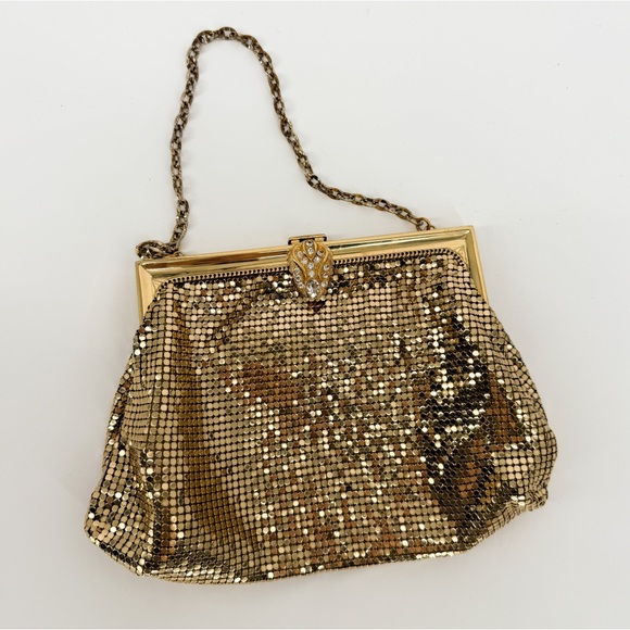 Whiting & Davis Handbags - Whiting & Davis Mesh Bag Gold